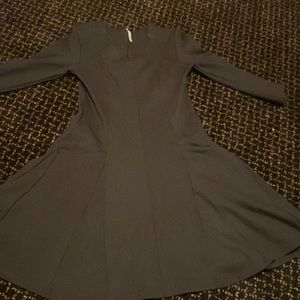 half sleeved short black dress